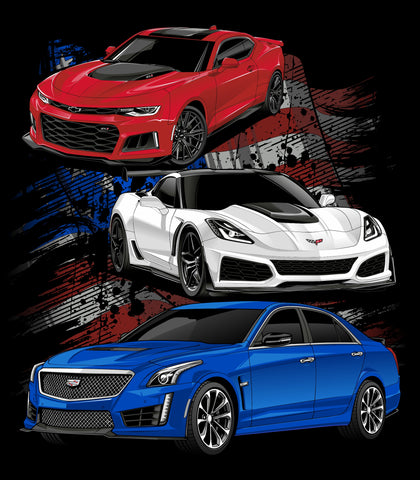 6th Gen Camaro ZL1, C7 Corvette ZR1 & Cadillac CTS-V3 - RPM T-Shirt